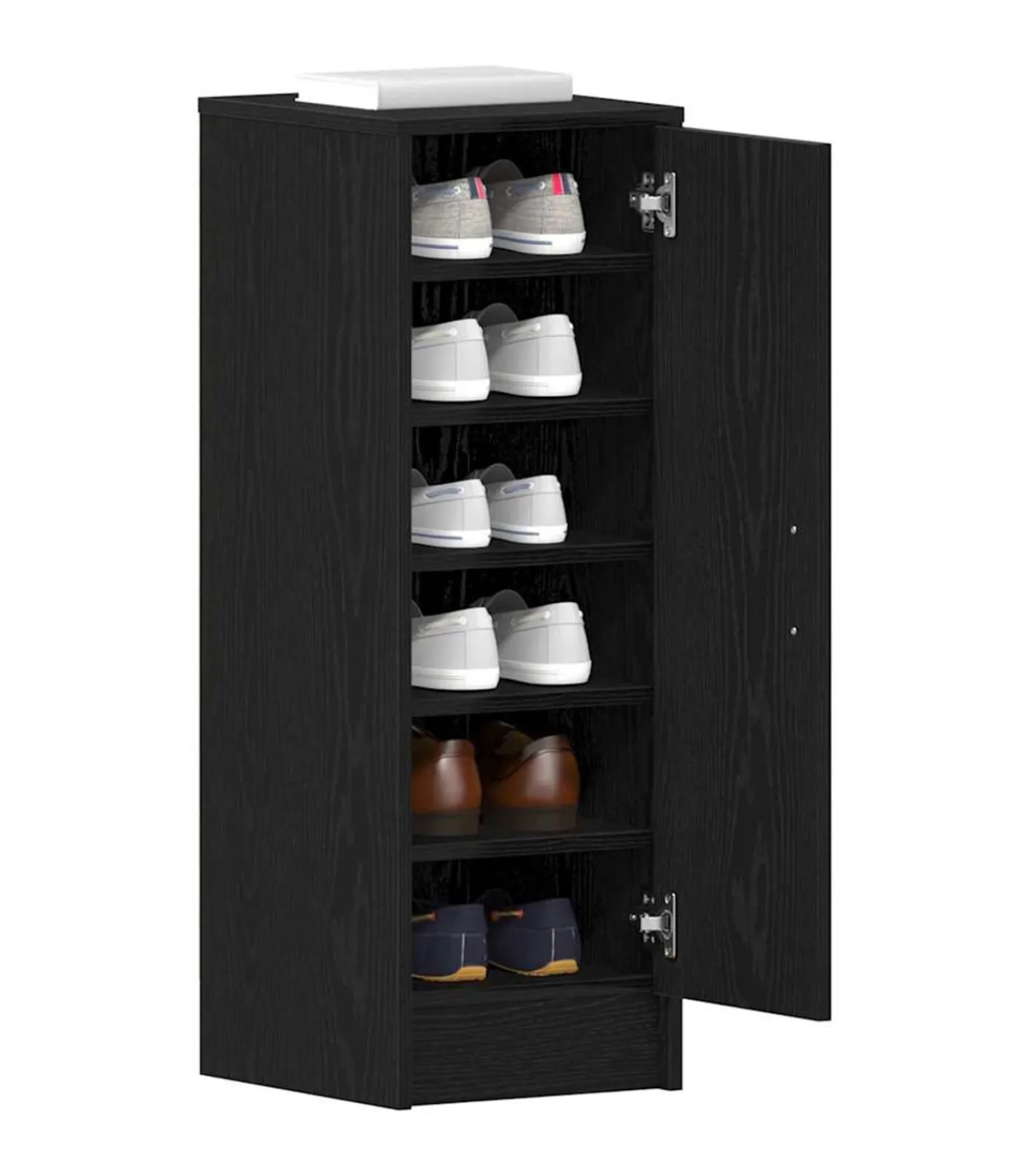 vidaXL Schoenenkast met plank Zwart eiken 32 x 35 x 92 cm Bewerkt hout