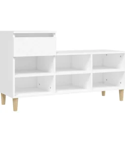vidaXL Schoenenkast 102x36x60 cm bewerkt hout wit