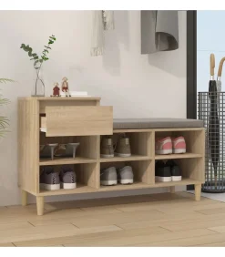 Hot Schoenenkast 102x36x60 cm bewerkt hout sonoma eikenkleurig Organiseren