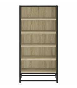 vidaXL Schoenenrek 48x38x97,5 cm bewerkt hout sonoma eikenkleurig