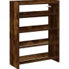 vidaXL Schoenenrek 60x25x81 cm bewerkt hout gerookt eikenkleurig