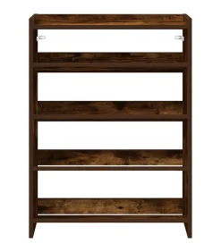 vidaXL Schoenenrek 60x25x81 cm bewerkt hout gerookt eikenkleurig