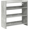 vidaXL Schoenenrek 60x25x62 cm bewerkt hout betongrijs