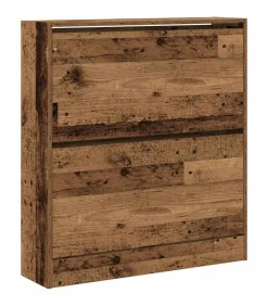 Discount Schoenkast met opslag Oud hout 80 x 21 x 87.5 cm Bewerkt hout Organiseren