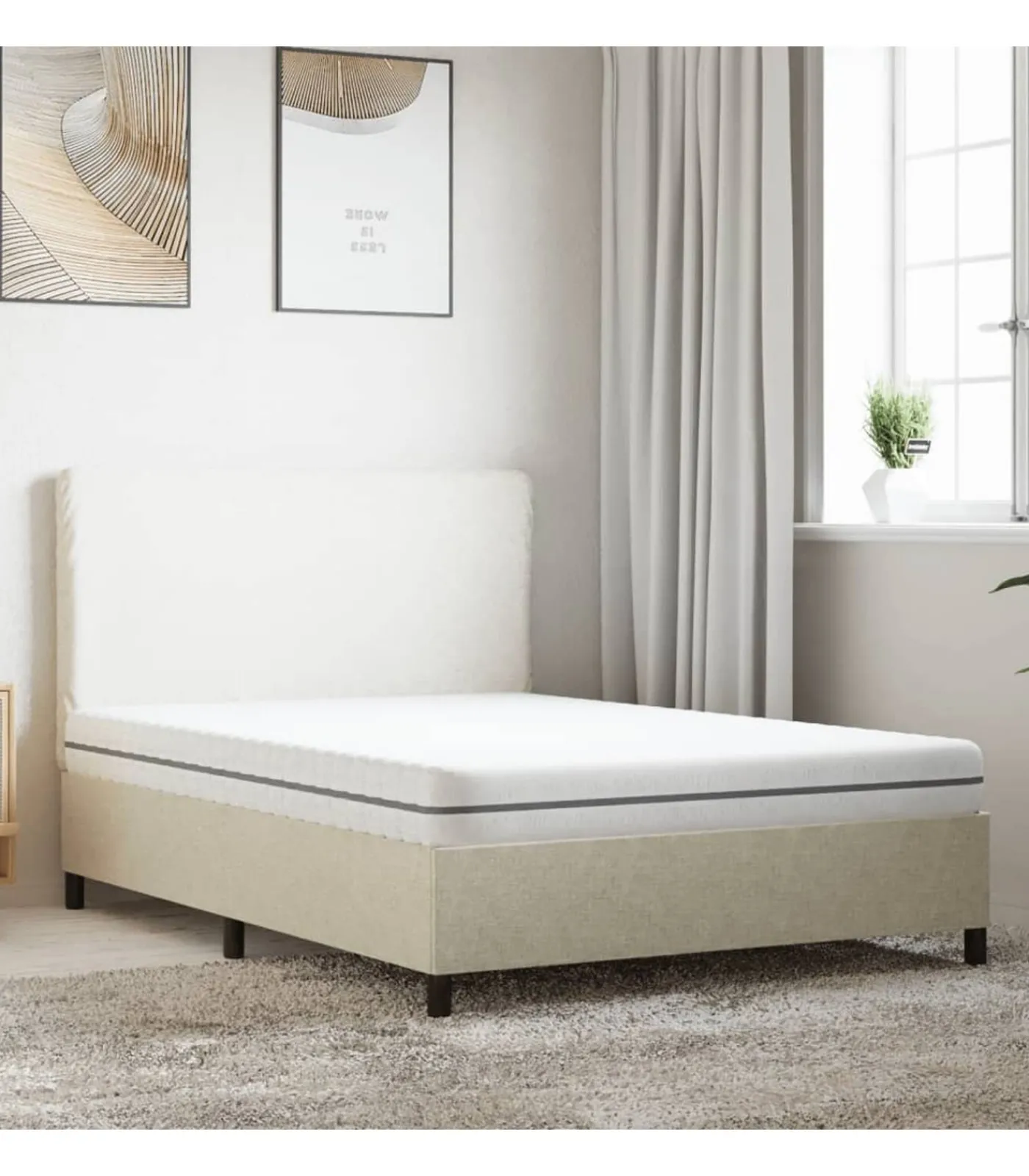 vidaXL Schuimmatras middelzacht 120x200 cm