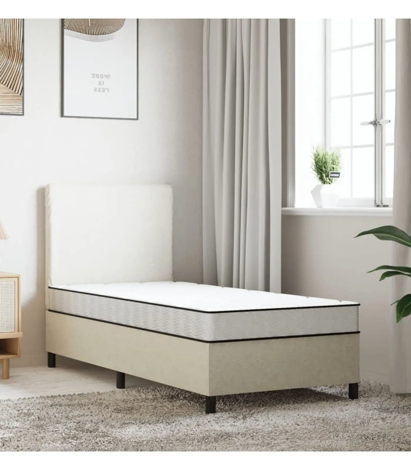 vidaXL Schuimmatras middelzacht 70x200 cm