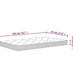 vidaXL Schuimmatras middelzacht 70x200 cm