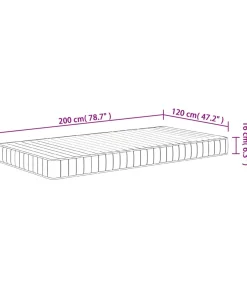 Outlet Schuimmatras middelzacht 120x200 cm Matrasbeschermer