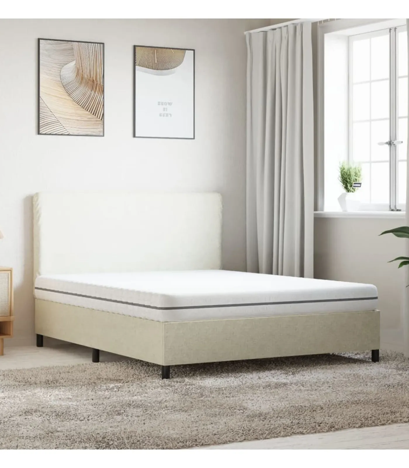 Best Schuimmatras middelzacht 160x200 cm Matrasbeschermer