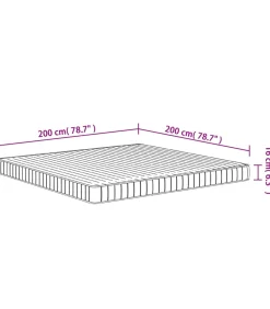 vidaXL Schuimmatras middelzacht 200x200 cm