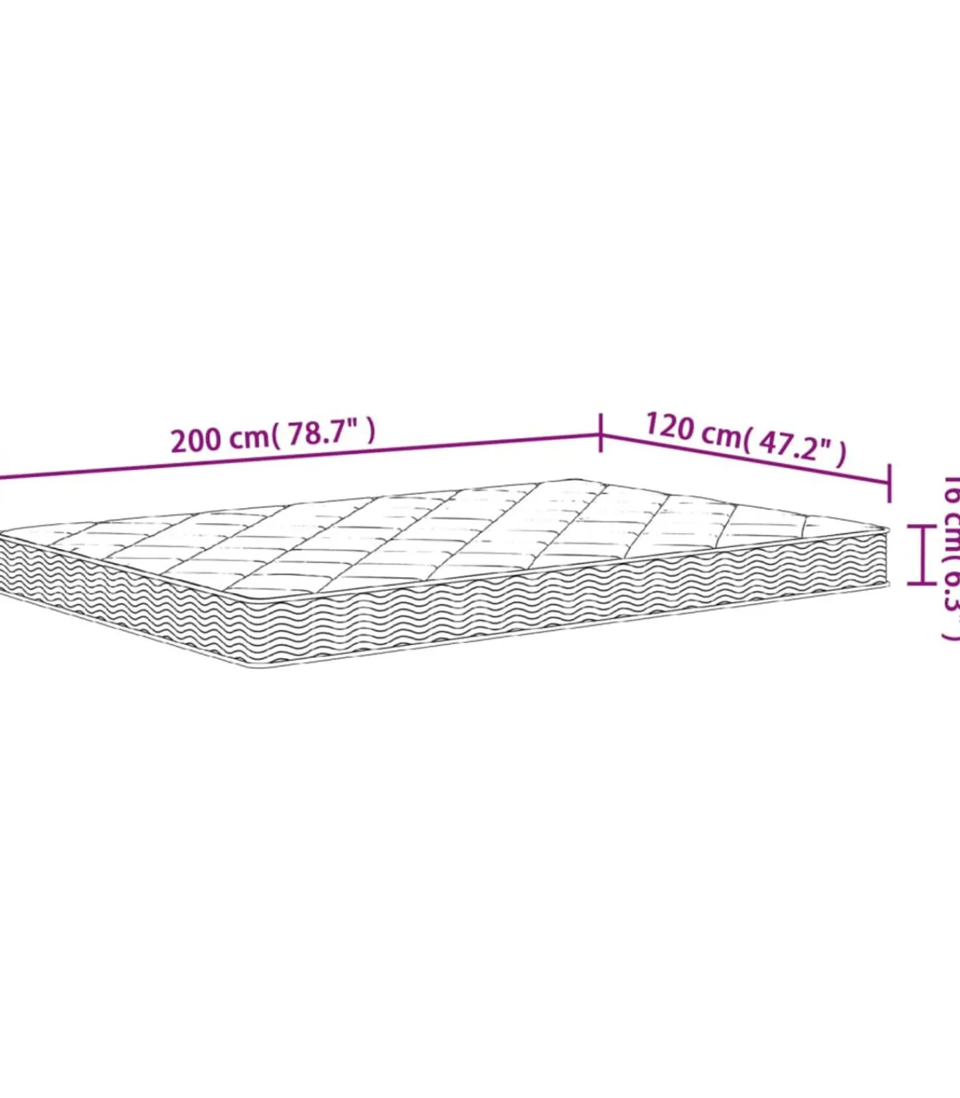 Clearance Schuimmatras middelzacht 120x200 cm Matrasbeschermer