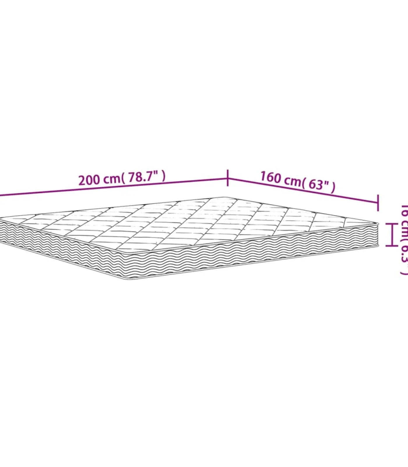 Sale Schuimmatras middelzacht 160x200 cm Matrasbeschermer