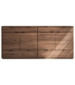 Tikamoon Senson - Massief notenhouten dressoir 200 cm
