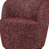 Clearance Serra Draaifauteuil - Melange Stof - Bordeauxrood - 68x70x77 Zetels