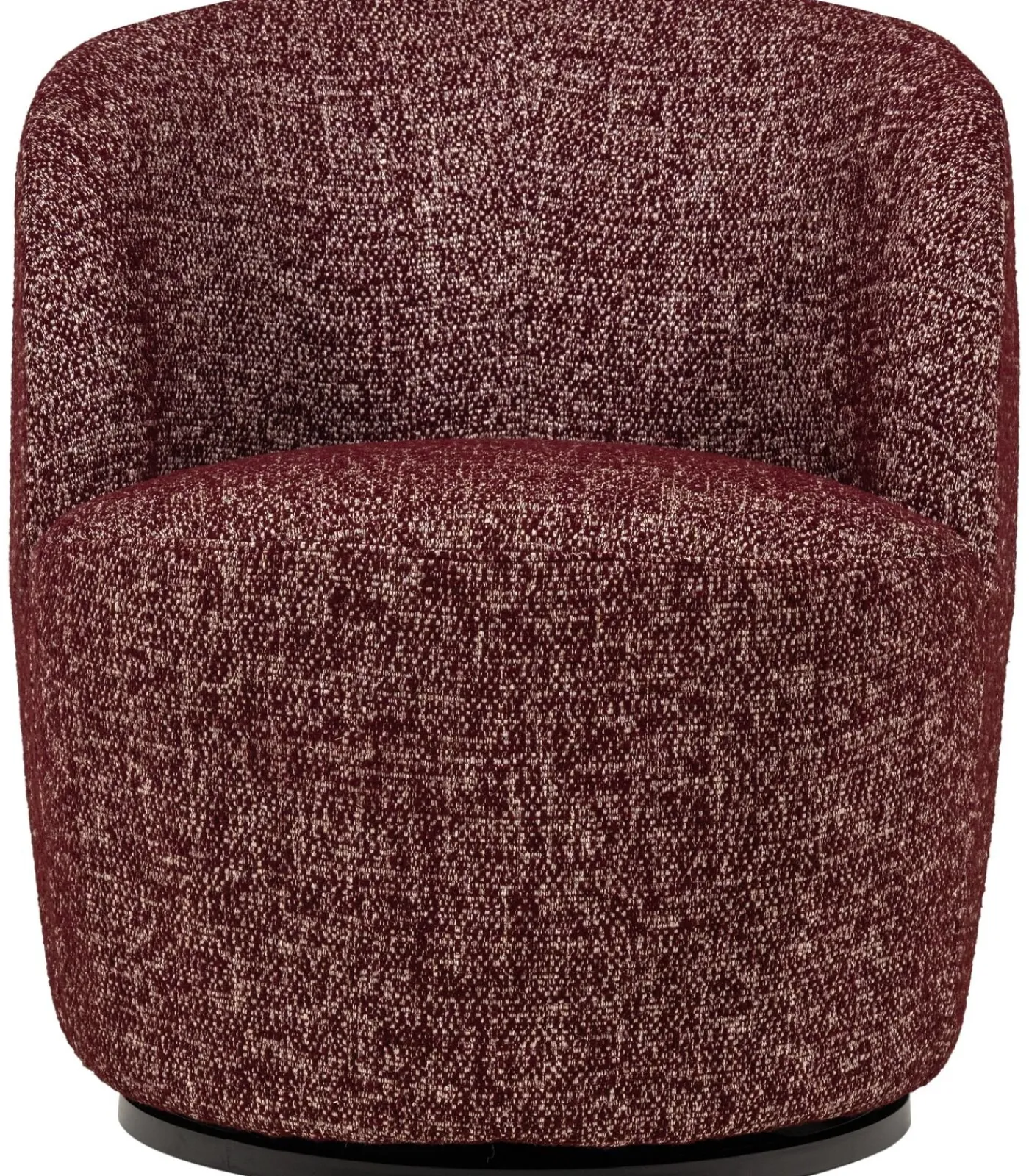 Clearance Serra Draaifauteuil - Melange Stof - Bordeauxrood - 68x70x77 Zetels