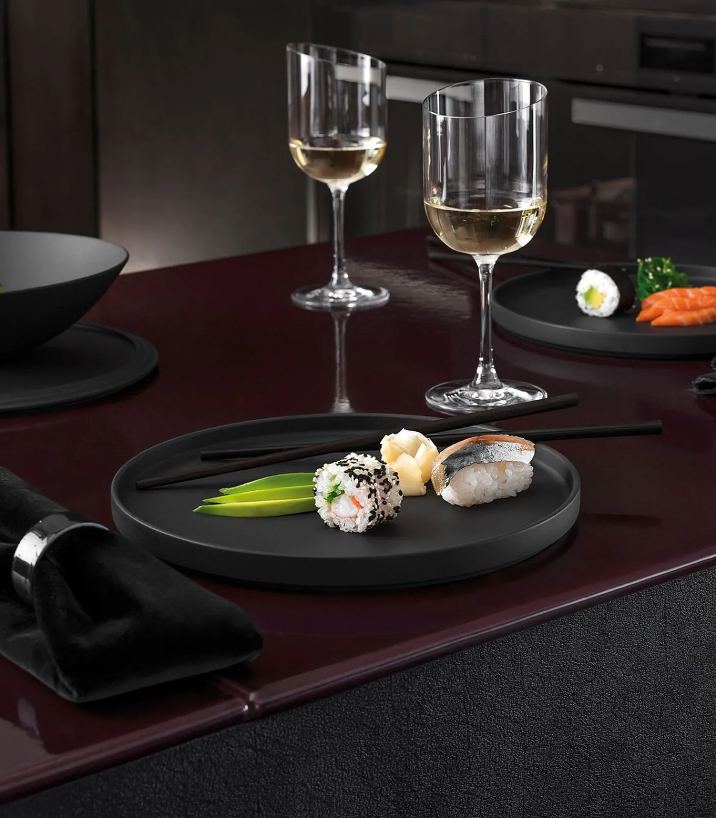 Villeroy & Boch Serviesset La Boule - Zwart - 7-delig / 2 personen