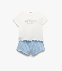 DAMES Koton Set Korte Pijama van Katoen met Schelpenprint