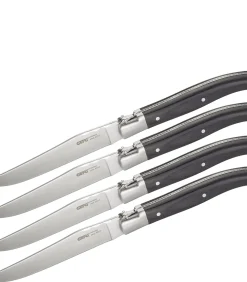 Gefu Set steakmessen BASCO, 4 stuks in hoogwaardige dennenhouten box