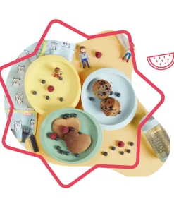 Hot Set van 3 antislip Kinderbordjes Kinderen Babyuitzet