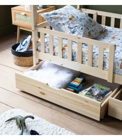 Discount Set van 2 houten opberglades voor bed Kinderen Kinderen Home