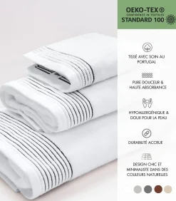 Sale Set van 6 Premium Handdoeken PURE ELEGANCE (2-30x50cm, 2-50x100cm, 2-70x140cm) Badset