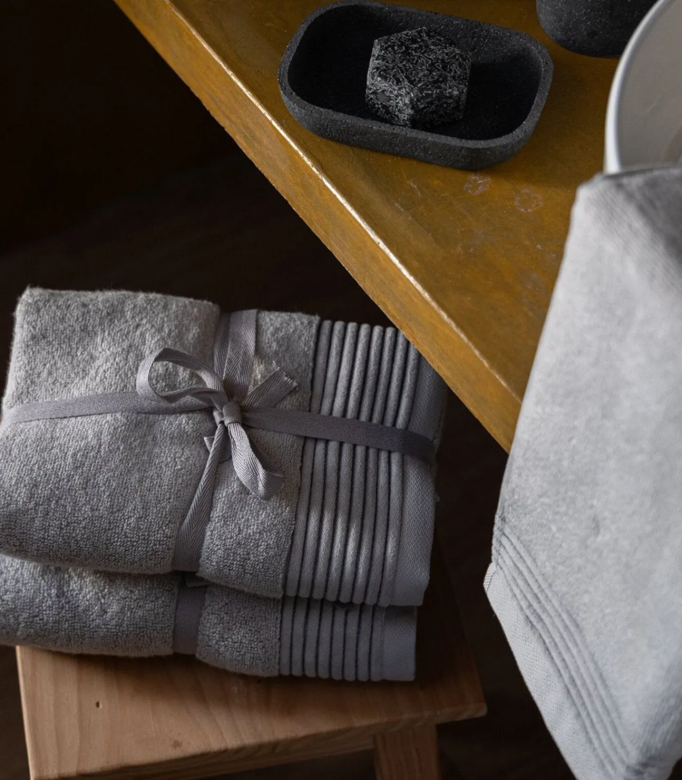 SOWL Set van 6 Premium Handdoeken SILVER MIST (2-33x50cm, 2-50x100cm, 2-100x150cm)