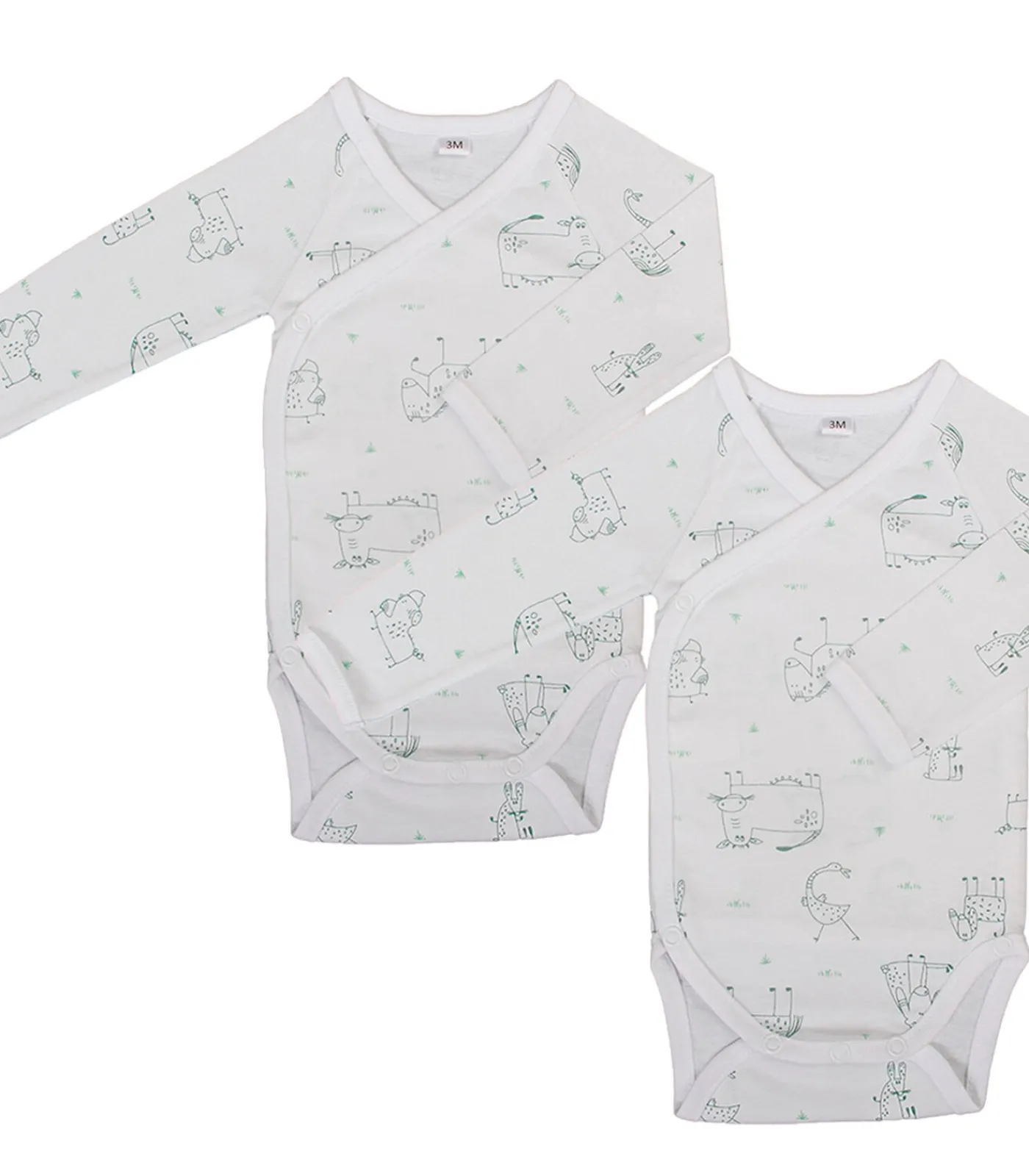 Kinderen Blanc Avenue Bébé Set van 2 Rompertjes