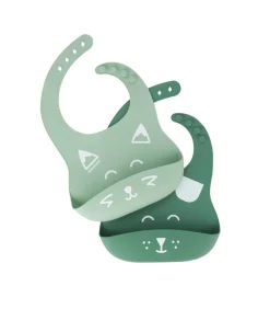 Online Set van 2 siliconen slabbetjes BIB'ISY Kinderen Babyuitzet