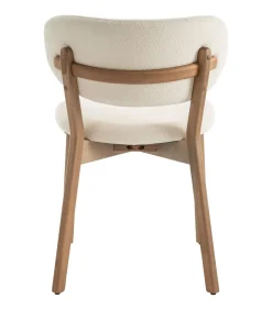 HAPPY GARDEN Set van 2 stoelen AURA beige lusstof en licht hout