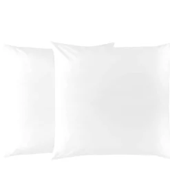 Hot Set van 2 witte katoenen tergal-kussenslopen Kussenslopen