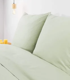 Hot Set van 2 witte katoenen tergal-kussenslopen Kussenslopen