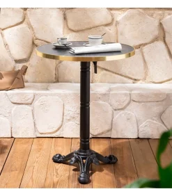 New Set van zwart marmeren verstelbare terrastafel en 2 rode stoelen Tuinmeubelen