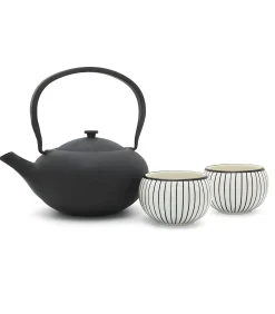 Bredemeijer Shanxi Giftset 2 Porseleinen Mugs, zwart