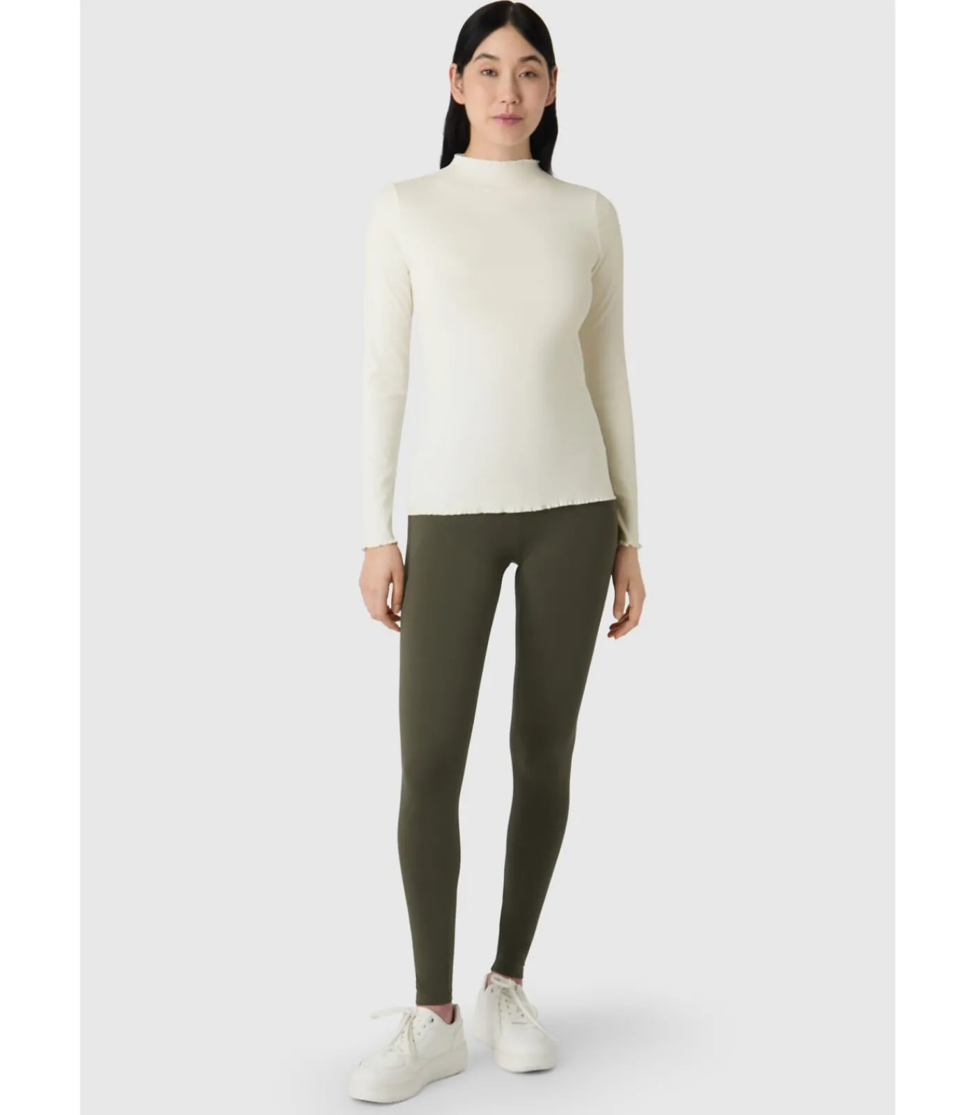 Clearance Shirt Met Lange Mouwen “JUUNO Longsleeve Rib Lettuce Hem” DAMES T-Shirts & Tops