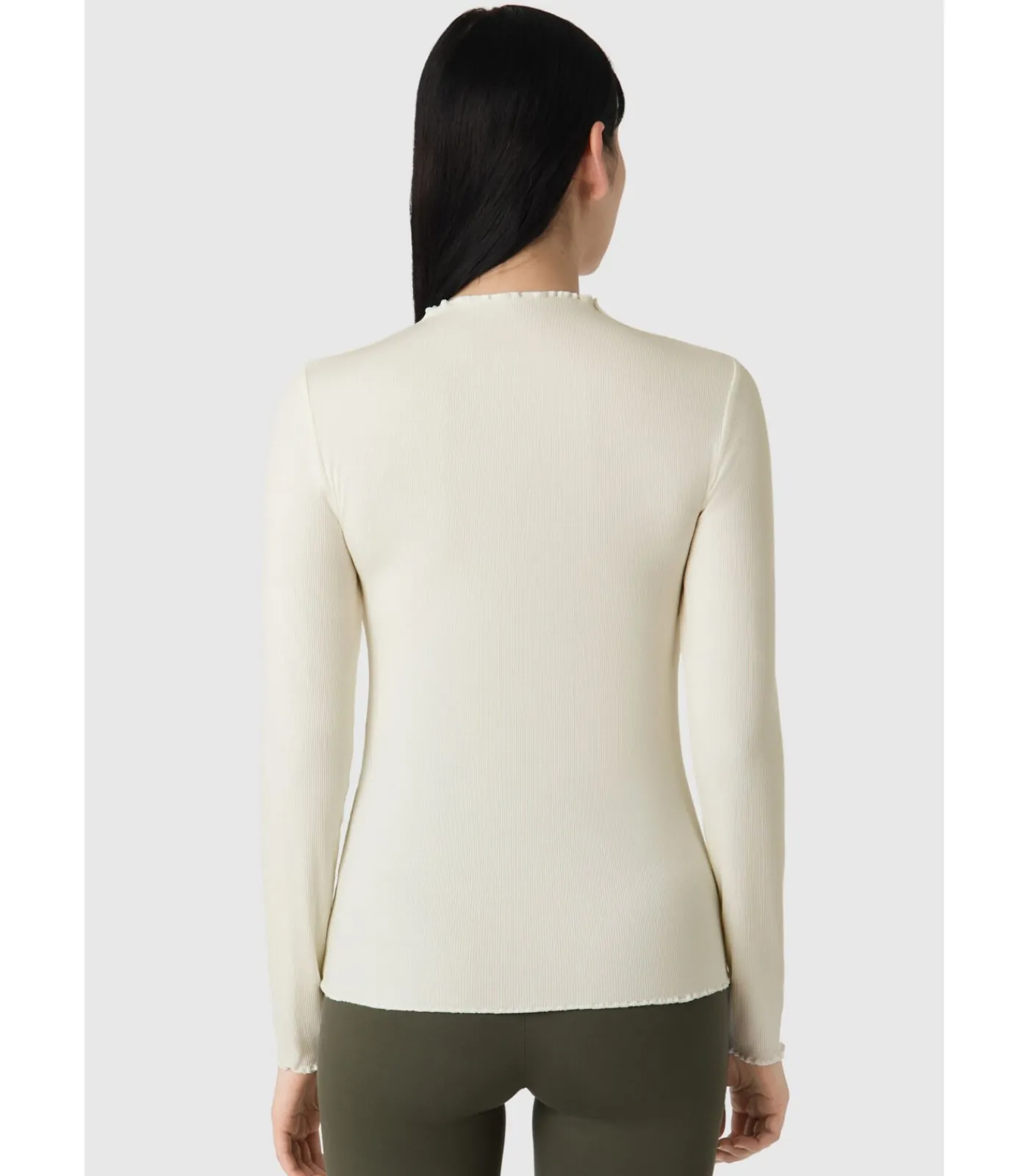 Clearance Shirt Met Lange Mouwen “JUUNO Longsleeve Rib Lettuce Hem” DAMES T-Shirts & Tops