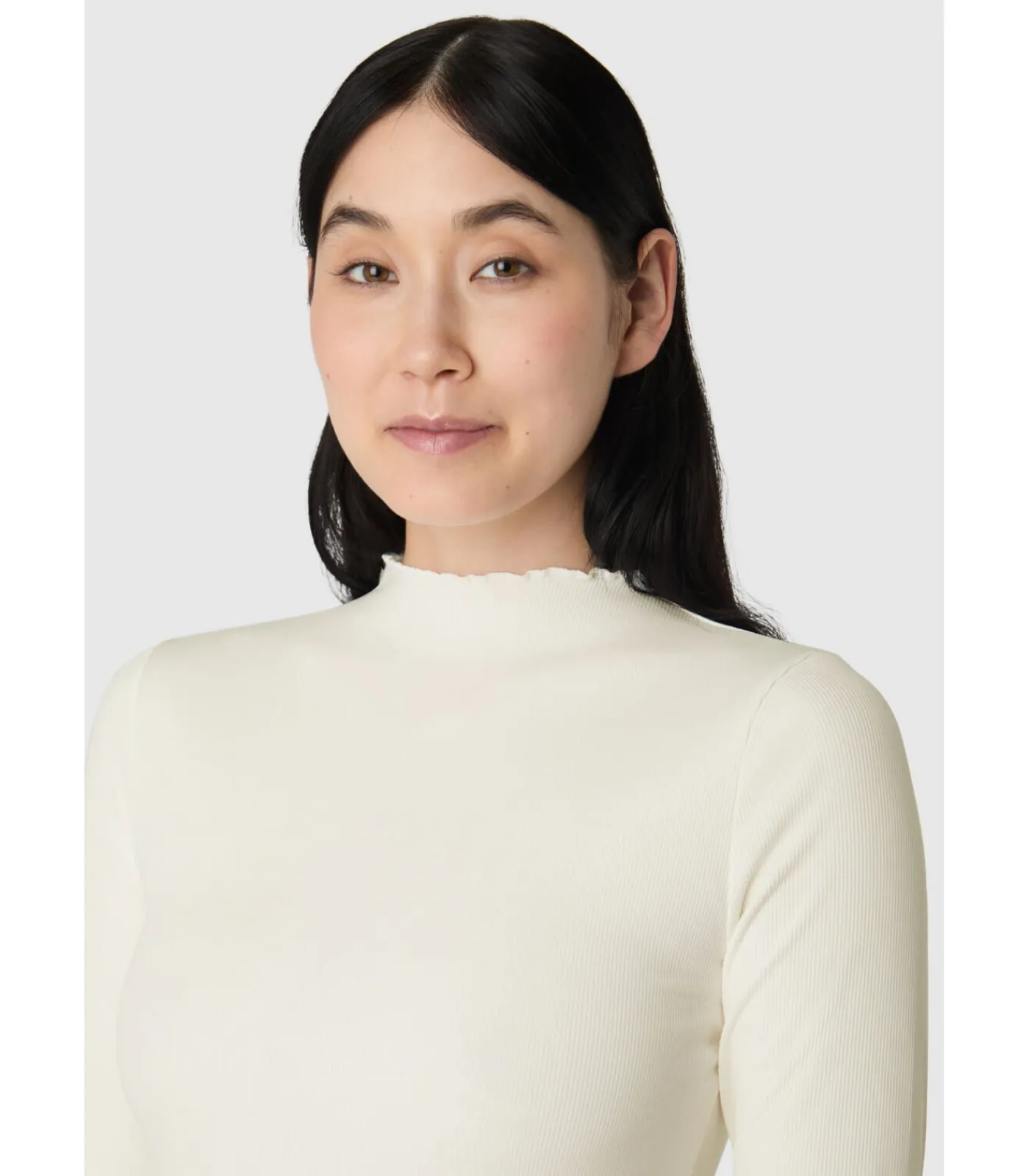 Clearance Shirt Met Lange Mouwen “JUUNO Longsleeve Rib Lettuce Hem” DAMES T-Shirts & Tops