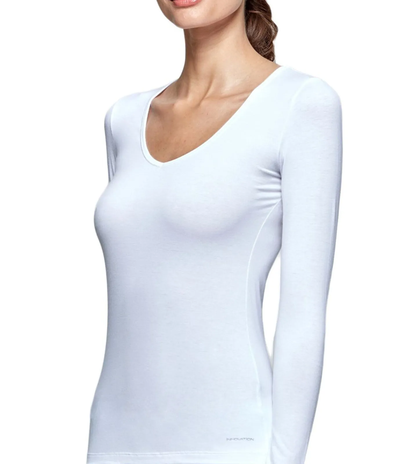 DAMES Impetus innovation Woman Shirt met V-hals en lange mouwen met innovatieve temperatuurregeling