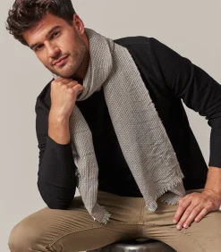Heren Deeluxe SID - Dunne en lichte herensjaal, in modal en wol voor een zacht gevoel de hele dag