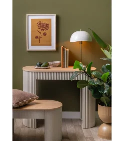 Outlet Side table Estriado - Grijs - 100x40x76.5cm Tafels