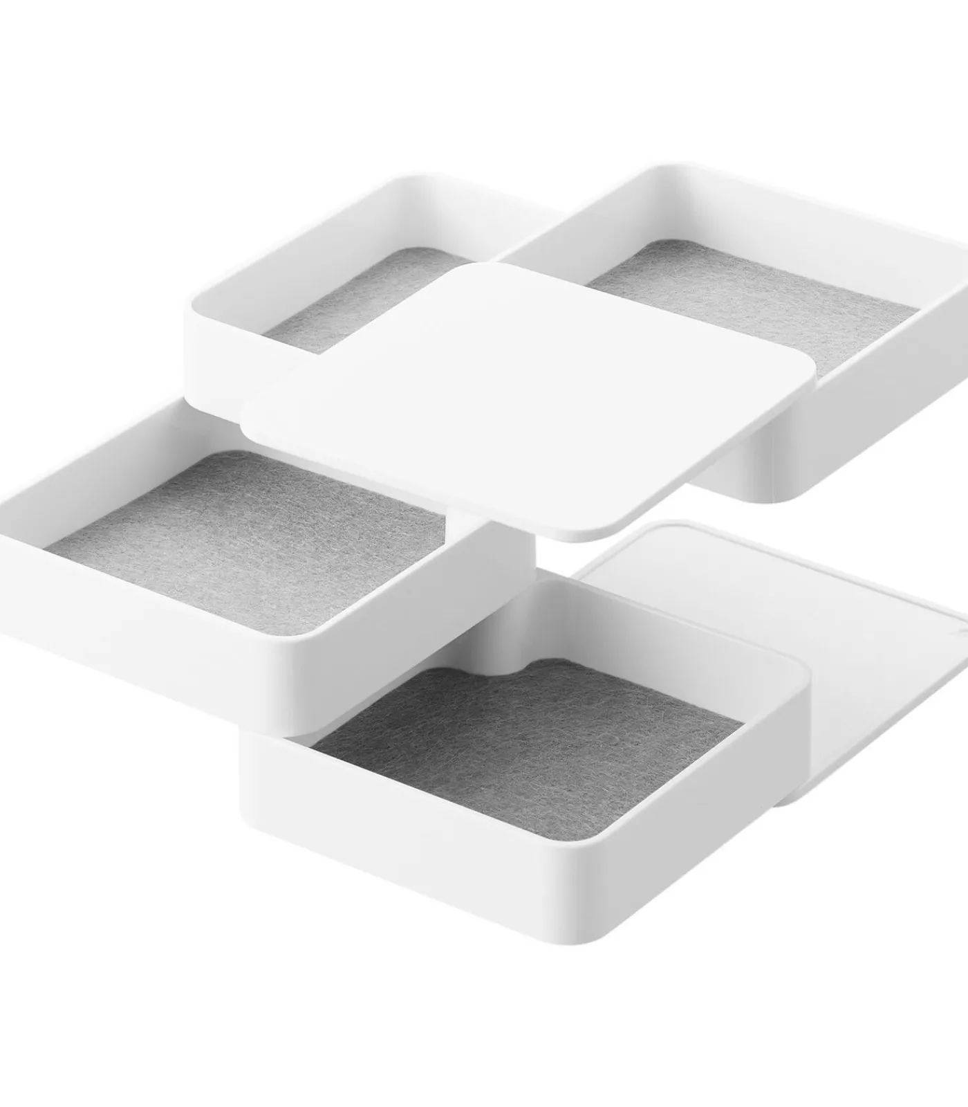 Hot Sieradendoos Vierkant - 4 niveaus - Tower - Wit Organiseren