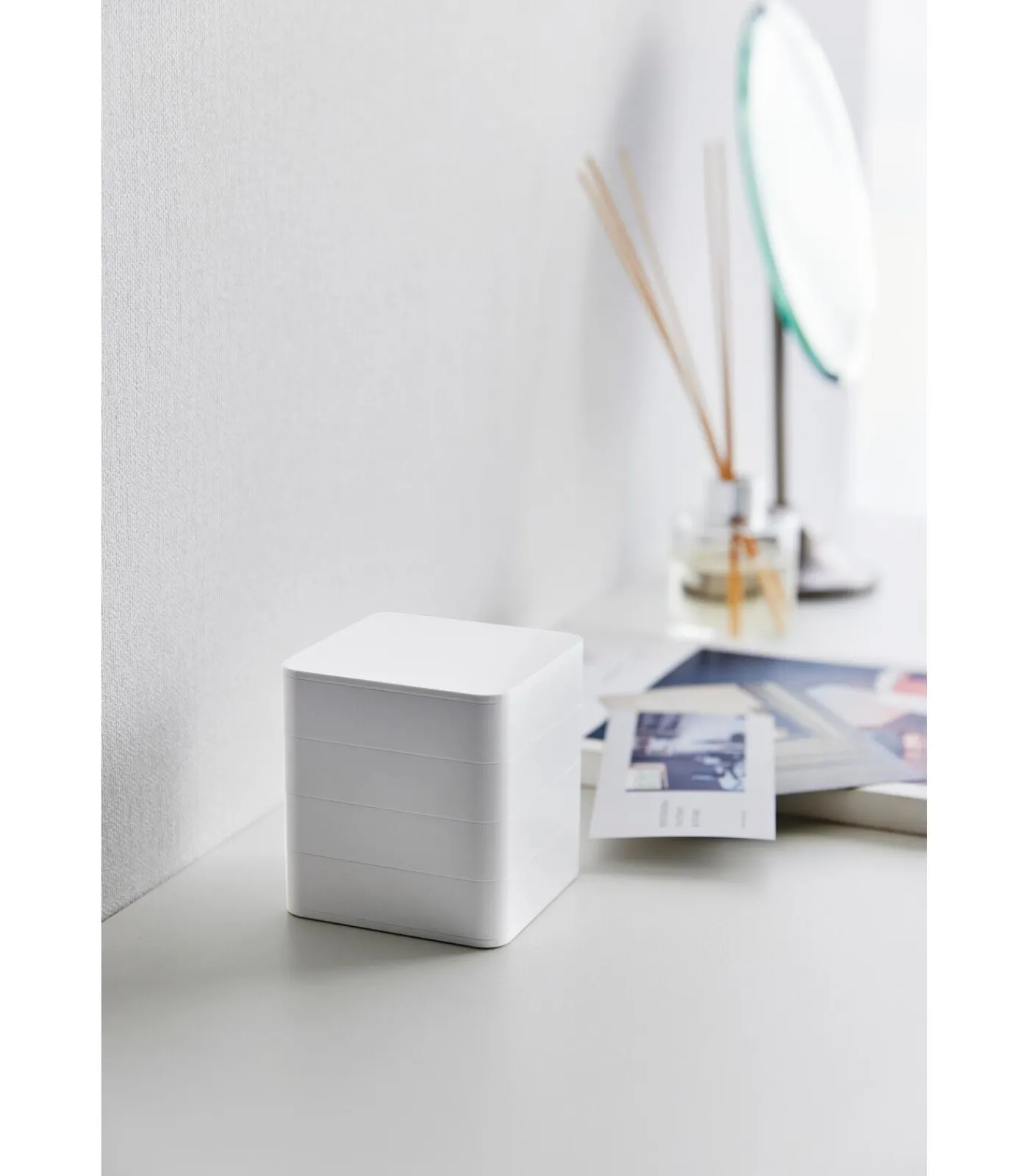 Hot Sieradendoos Vierkant - 4 niveaus - Tower - Wit Organiseren