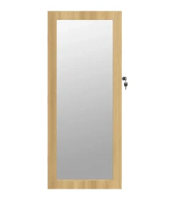 vidaXL Sieradenkast met spiegel en LED wandgemonteerd