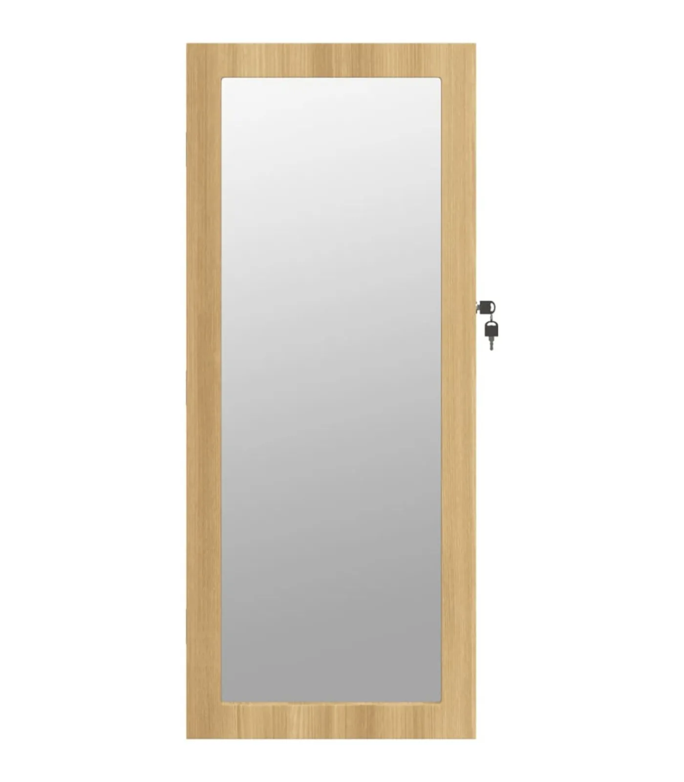 vidaXL Sieradenkast met spiegel en LED wandgemonteerd