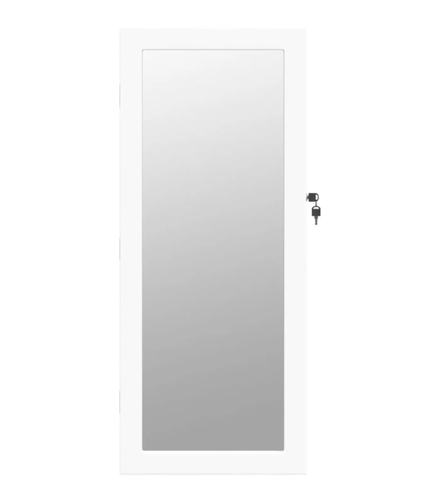 vidaXL Sieradenkast met spiegel en LED wandgemonteerd wit