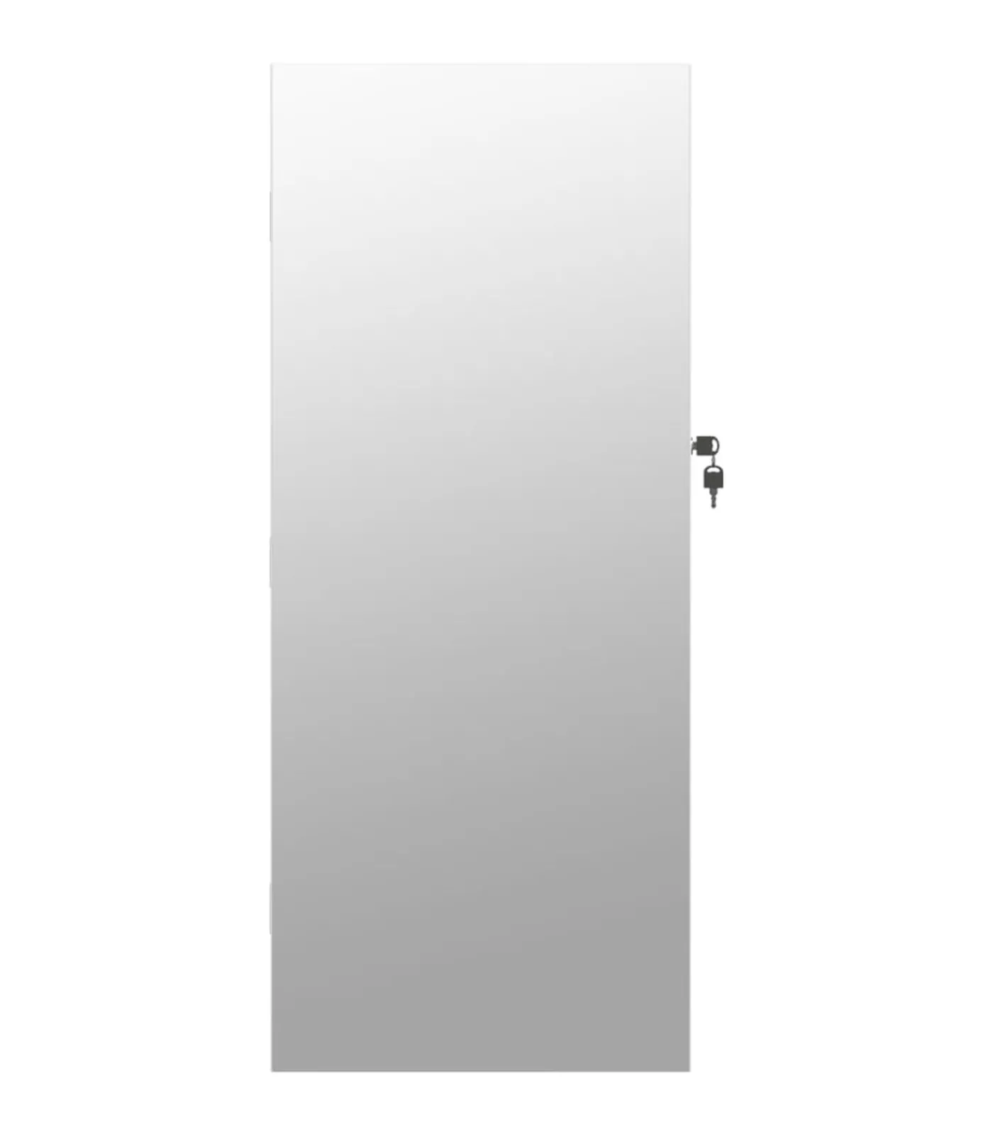 vidaXL Sieradenkast met spiegel en LED wandgemonteerd wit