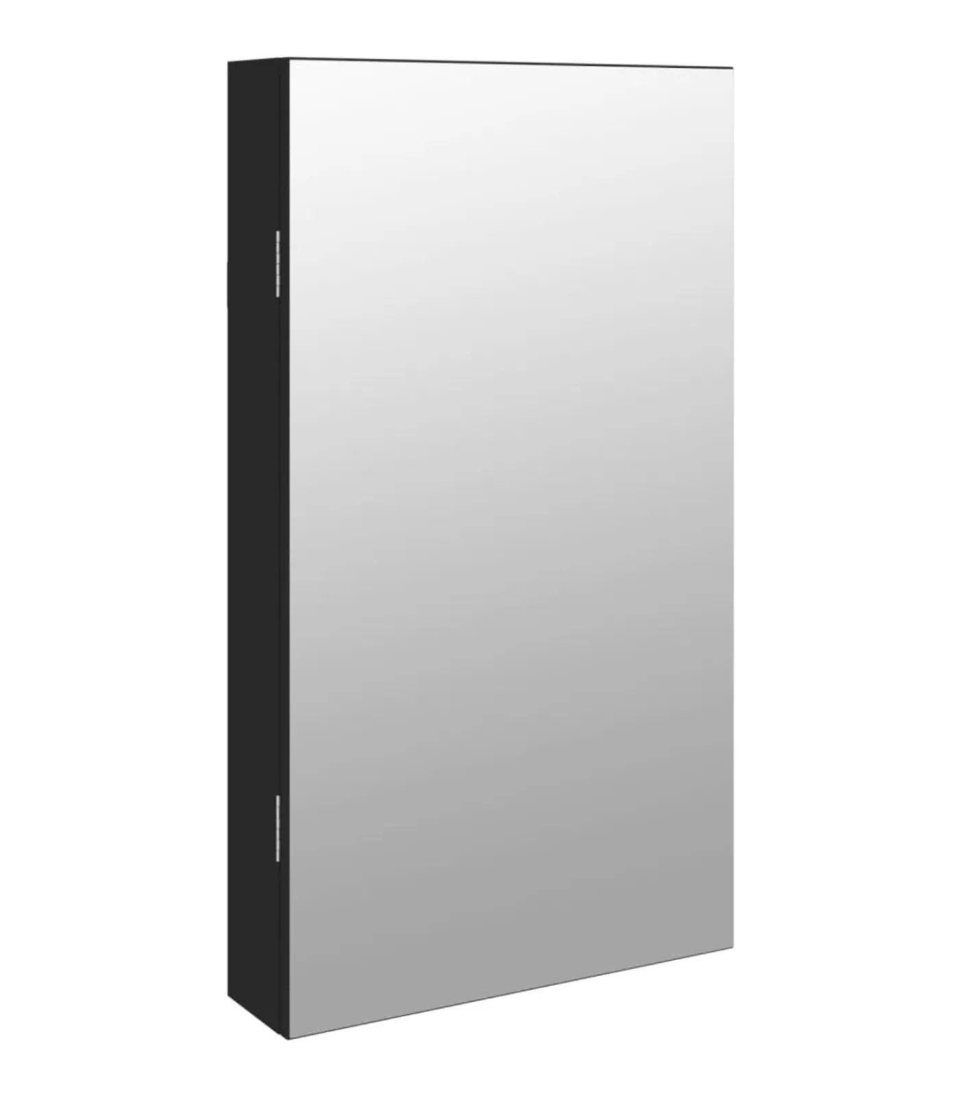 Clearance Sieradenkast met spiegel en LED wandgemonteerd zwart Spiegels