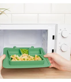 Hot Siliconen antislip verdeeld bord Kinderen Babyuitzet