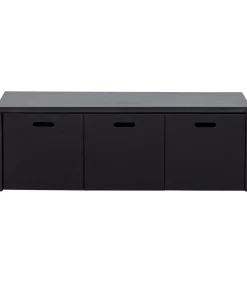 Online Silke Kistbank Met Lades - Grenen - Diepzwart - 36x120x50 Organiseren