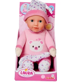 Outlet babypop Laura met nachtlampje en muziek, 30cm knuffelpop Kinderen Speelgoed