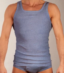 Heren DULCIA singlet basic cotton 1-1 rib jeans